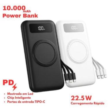 Imagem de Carregador Portátil 10000mAh com Controle Inteligente de Energia - Pow