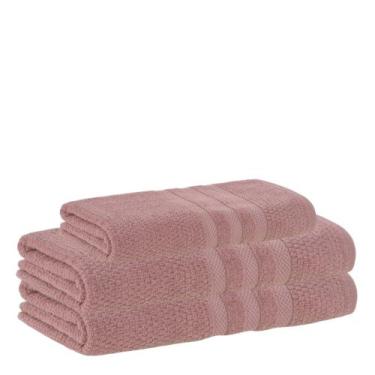 Imagem de Jogo De Toalhas 3 Peças 2 Banho Gigante E 1 Rosto Buddemeyer, Rosa Vel