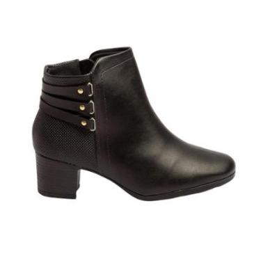 Imagem de Bota Modare Salto Bloco Medio Ortopedica Confortavel Cano Curto Outono/Inverno Feminina...