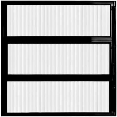 Imagem de Vitrô Basculante de Alumínio com 60x60cm Preto sem Grade - PTORD2250 -