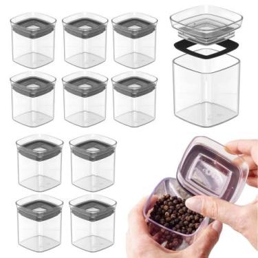Imagem de Kit 12 Potes Herméticos Organizadores Porta Temperos 150ml - Simas Pre