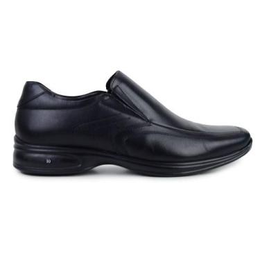 Imagem de Sapato Masculino Jota Pe 3D Vision Couro Preto - 71474, 42, Preto