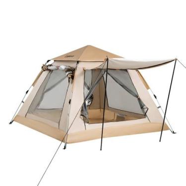 Imagem de Barraca Camping 4 Pessoas A Prova D'agua Bege Leboss LB-HW004
