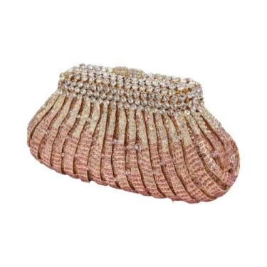 Imagem de Bolsa Clutch Feminina De Festa Luxo Com Cristais E Strass - Lika Bijut