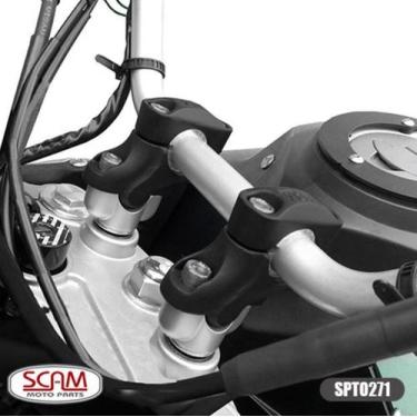 Imagem de SCAM RISER 22 28 mm. adaptador Fixo de guidao preto PAR SPTO 271