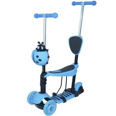 Imagem de Patinete Infantil 3 Rodas 3x1 Scooter Cadeirinha Assento Empurrador Tr