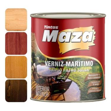 Imagem de Verniz Marítimo Triplo Filtro Solar 900ml Maza, Incolor Fosco