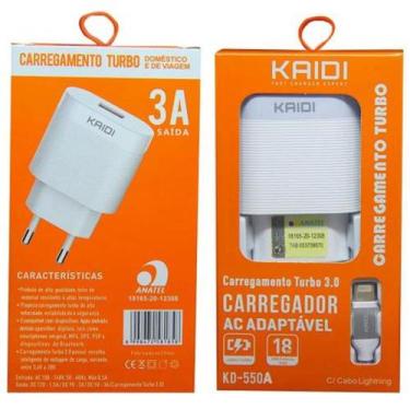 Imagem de Carregador kaidi compativel iphone kd-550a 18w turbo