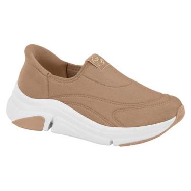 Imagem de Tenis Feminino Modare Sem Cadarço Casual Lycra Nude Lançamento, Nude, 