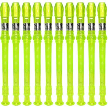 Imagem de Kit 100 Flautas Doce Germânica Verde Translucida FL 20G G NY - NY Inst