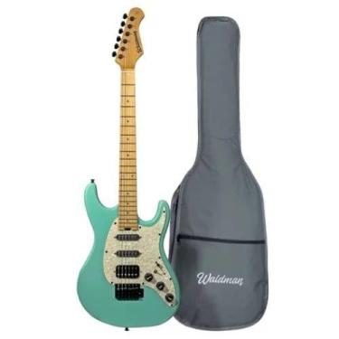 Imagem de Guitarra waldman stratocaster st-441x light green satin