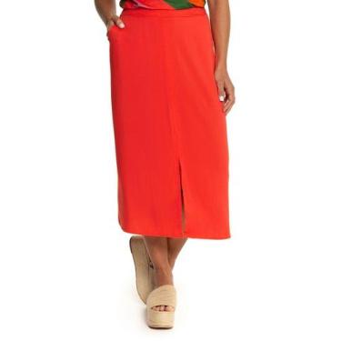 Imagem de Saia Midi Feminina Viscose Endless Vermelho
