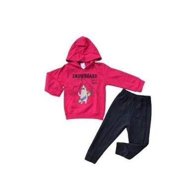 Imagem de Conjunto Moletom Infantil Menino Befun REF 02234, Vermelho, Preto, 3