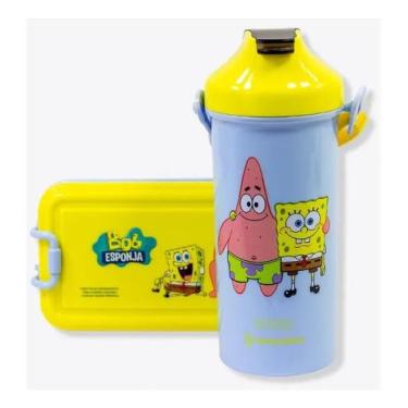 Imagem de Lunch Box Zonacriativa Bob Esponja Kit 2 Pçs Plástico 620ml