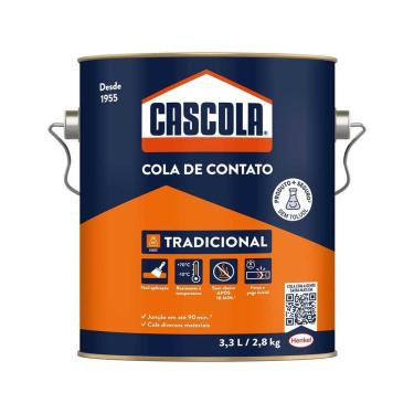 Imagem de Adesivo de Contato Cascola Tradicional sem Toluol 2,8kg para Laminados Pisos Couro Metais e Sintéticos