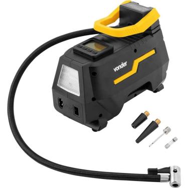 Imagem de Compressor de Ar Automotivo CAV 150 Bivolt Automático 12V 110V a 220V com Mangueira e Bicos Vonder