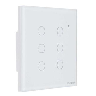 Imagem de Interruptor smart wi-fi touch 6 teclas ews 1006 branco - INTELBRAS