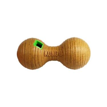 Imagem de Brinquedo para cachorro Haltere Recheável Kong Bamboo Feeder Dumbbell
