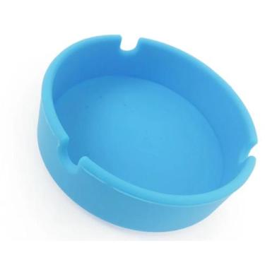 Imagem de Cinzeiro Redondo de Silicone Azul - Sem Marca