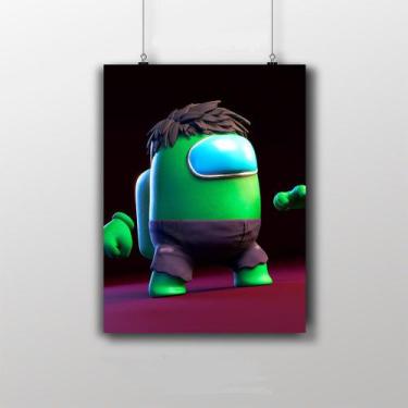 Imagem de Placa Decorativa Am Ong Us Personagem Ulk Quadro Game 20X30 - Artesana