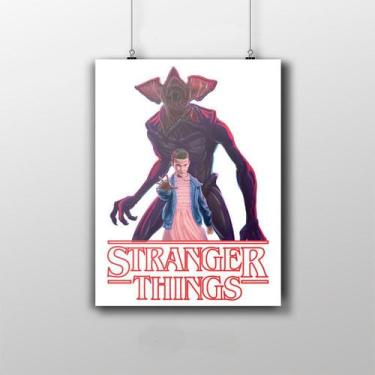 Imagem de Placa Decorativa Stranger Things - Onze E Demogorgon - Artesanal