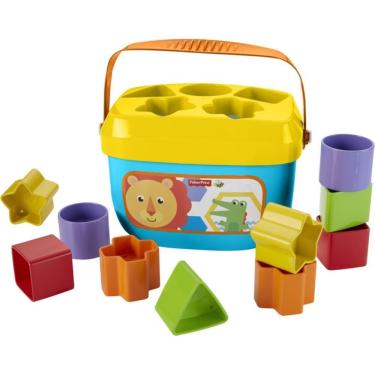 Imagem de Brinquedo Educativo Encaixe Balde de Blocos com Alça de Transporte para Bebês Fisher-Price Mattel