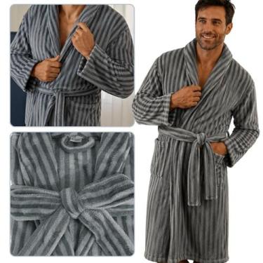 Imagem de Roupão Unissex Banho Toque Macio Microfibra Hobby Charme Inverno Appel