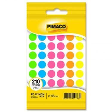 Imagem de Etiqueta adesiva TP12 multicolor neon - Pimaco