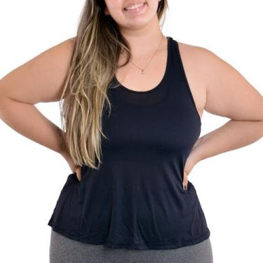 Imagem de Regata Plus Size Feminina Nadador Fitness Selene, X1, Preto