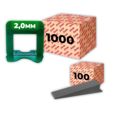 Imagem de Kit Espaçador Nivelador Eco 500 ou 1000 Pçs Cunha de Nivelamento Eco 1
