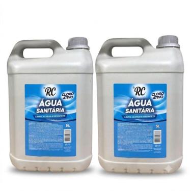 Imagem de Kit 2X Água Sanitária 5L Com Cloro Ativo RC 10L - RC Produtos De Limpe