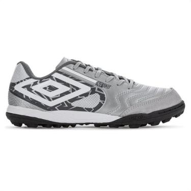 Imagem de Chuteira Umbro Society Pro 5 Bump Club Cinza Grafite e Branco - Mascul