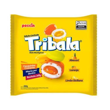 Imagem de Bala Mastigável Recheada Tribala Frutas Cítricas - Peccin 500g - Amare