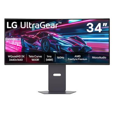 Imagem de Monitor Gamer LG UltraGear Curvo 34G600A-B 34" QuadHD 2K, UltraWide 1800R, 160Hz, 1ms (MBR), AMD FreeSync Premium, HDR10, MaxxAudio - 34G600A-B