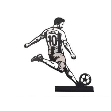 Imagem de Enfeite Decorativo Messi 10   Escultura Minimalista Futebol  Decoração
