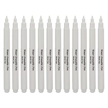 Imagem de Caneta solúvel em água, marcador de bordado lavável ecológico, tinta à base de água para costura, caneta solúvel em água branca