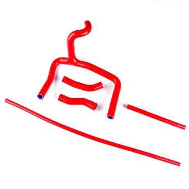 Imagem de LUXERAD Tubo de refrigeração de 3 camadas de 4,5 mm de desempenho de silicone para Hon da CR250R HON DA 2001 (LOTE A) CR 250 R 01 (Vermelho)