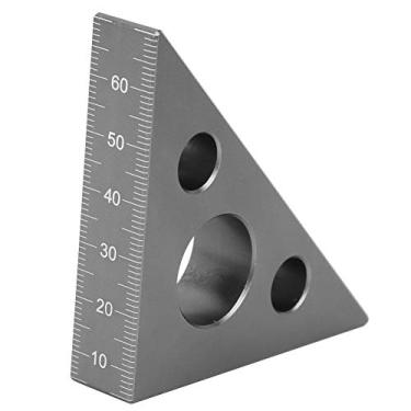 Imagem de Régua de ângulo reto para marcenaria de 90/45 graus DIY régua triangular para marcenaria medidor de medição