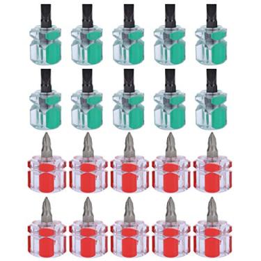 Imagem de GLOGLOW 20 peças de chave de fenda para máquina de costura, mini chave de fenda, mini chave de fenda para desmontar e reparar, uma cabeça chata e uma Phillips