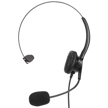 Imagem de Fone de ouvido Call Center, controle de áudio de volume ajustável com cancelamento de ruído de 3,5 mm Fone de ouvido de atendimento ao cliente com microfone para PC para Business Call Center Office