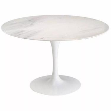 Imagem de Mesa Saarinen Redonda 120cm Mármore Branco Extra Yescasa