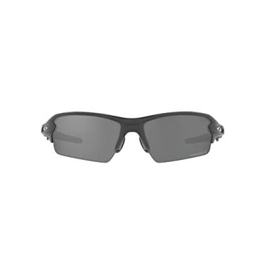 Imagem de Oakley Óculos de sol masculinos Oo9271 Flak 2.0 Low Bridge Fit retangular, Hi Res Matte Carbon/Prizm Black Polarizado, 61 mm