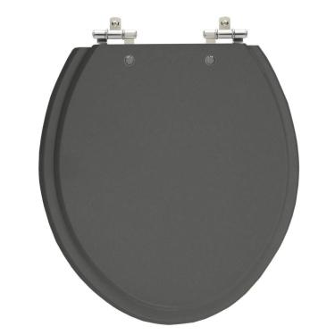 Imagem de Assento Laqueado Oval Cinza Escuro  Amber  Tampa Vaso Univ