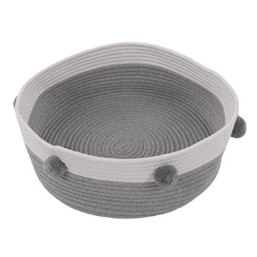 Imagem de Asixxsix Cama de gato, corda de algodão tecido resistente à mordida ninho de cesta para gatinho cachorro pequeno 4 estações universal cama de dormir para animais de estimação casa corda de gato cama sofá-cama, lavável camas de animais de estimação pequenos animais de estimação