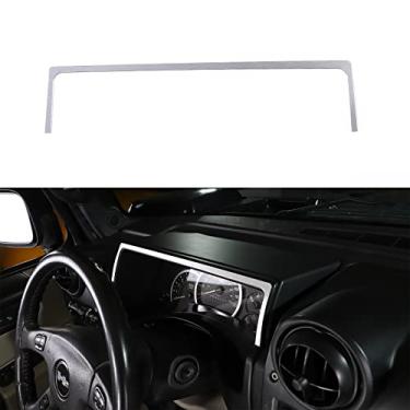 Imagem de Painel de instrumentos de painel de instrumentos para acabamento da capa do mostrador para Hummer H2 2003-2007 Acessórios interiores automotivos Decoração do carro, Decalque de liga de alumínio Acabamento de moldagem interior