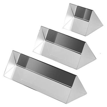 Imagem de Amlong Crystal Prisma Triangular de Vidro Óptico de 6 polegadas, 10 cm, 15 cm, 15 cm para ensino de Física e Prisma Fotografia de Espectro de Luz, Conjunto de 3