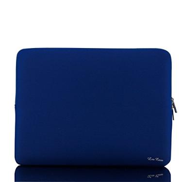Imagem de Qudai Bolsa de manga macia com zíper bolsa portátil para notebook substituição para notebook 13 polegadas macbook air pro retina ultrabook azul escuro BD