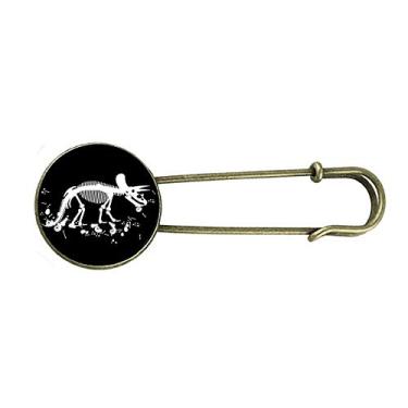 Imagem de Broche de osso de dinossauro miniatura retrô metal broche broche clipe jóias