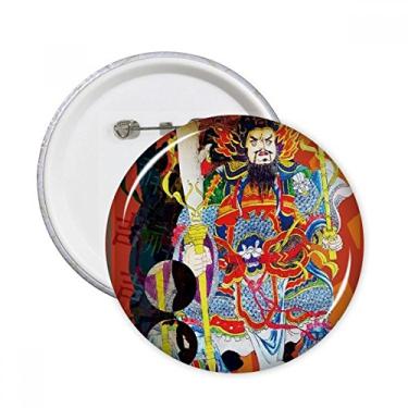 Imagem de Broche redondo primavera feliz ano novo broche emblema botão decoração acessório 5 peças