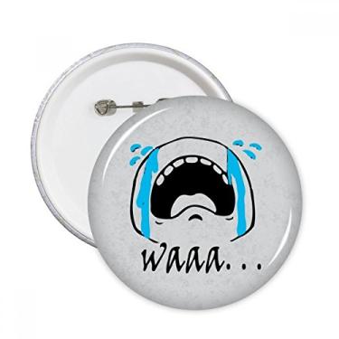 Imagem de Wail Preto Bonito Chat Padrão Feliz Pinos Redondos Emblema Botão Decoração Acessório 5 peças